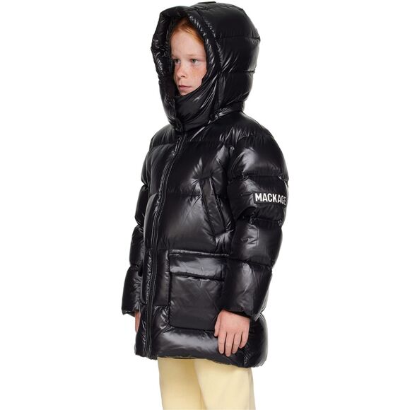 NWT Mackage Montreal Zip-up Ski Hooded Kendrick Puffer Coat Black Size 12 $525 - Picture 4 of 14